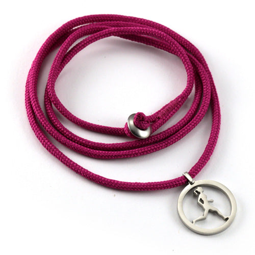 Running Gal Necklace – Raspberry Rose