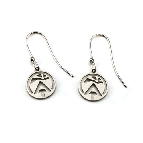 Stainless steel appalachian trail sun earrings