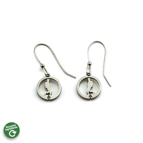 Stainless steel hiking girl earrings