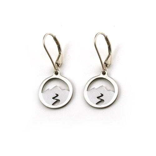 Mountain stream earrings in stainless steel