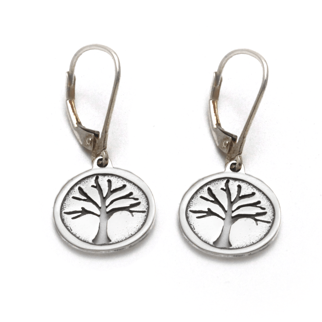 Tree of life earrings in sterling silver