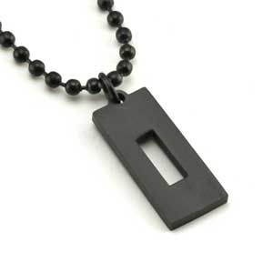 A.T. Blaze Black Ball Chain Necklace