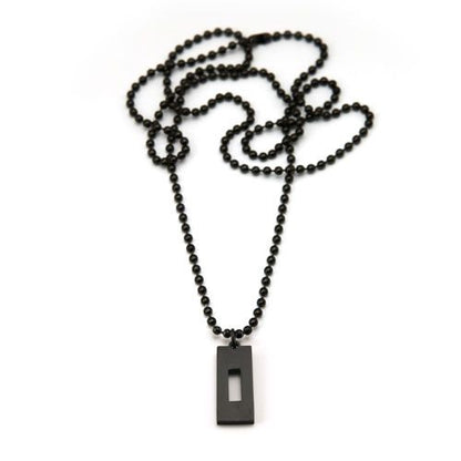 A.T. Blaze Black Ball Chain Necklace