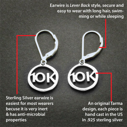 10k Sterling Silver Earrings - Leverback