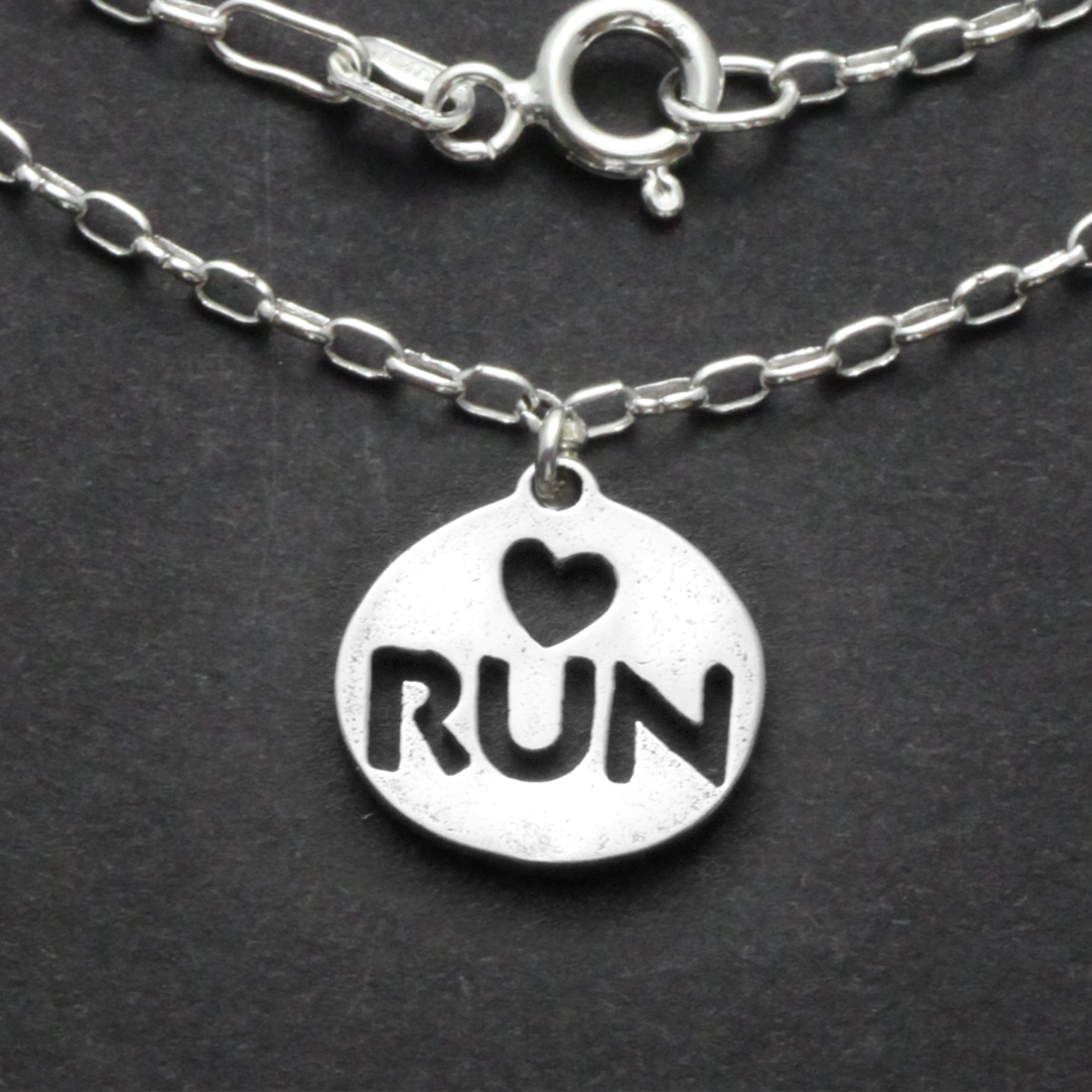 Love 2 Run Charm Necklace