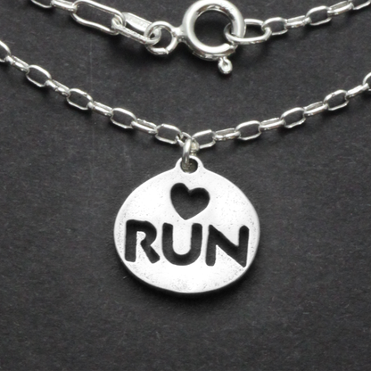 Love 2 Run Charm Necklace