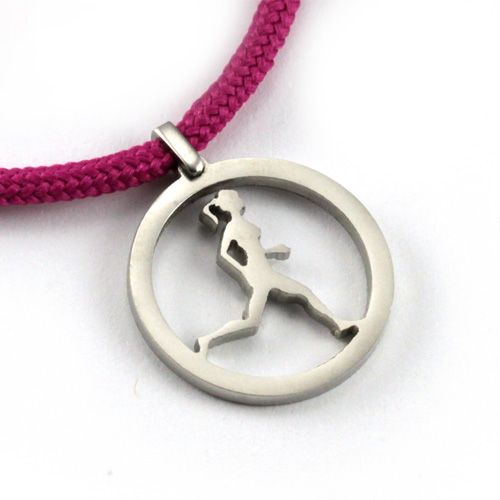 Running Gal Necklace – Raspberry Rose