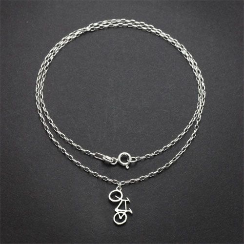 Mountain Bike Charm Necklace