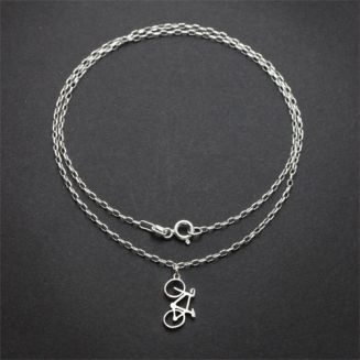 Road Bike Charm Necklace