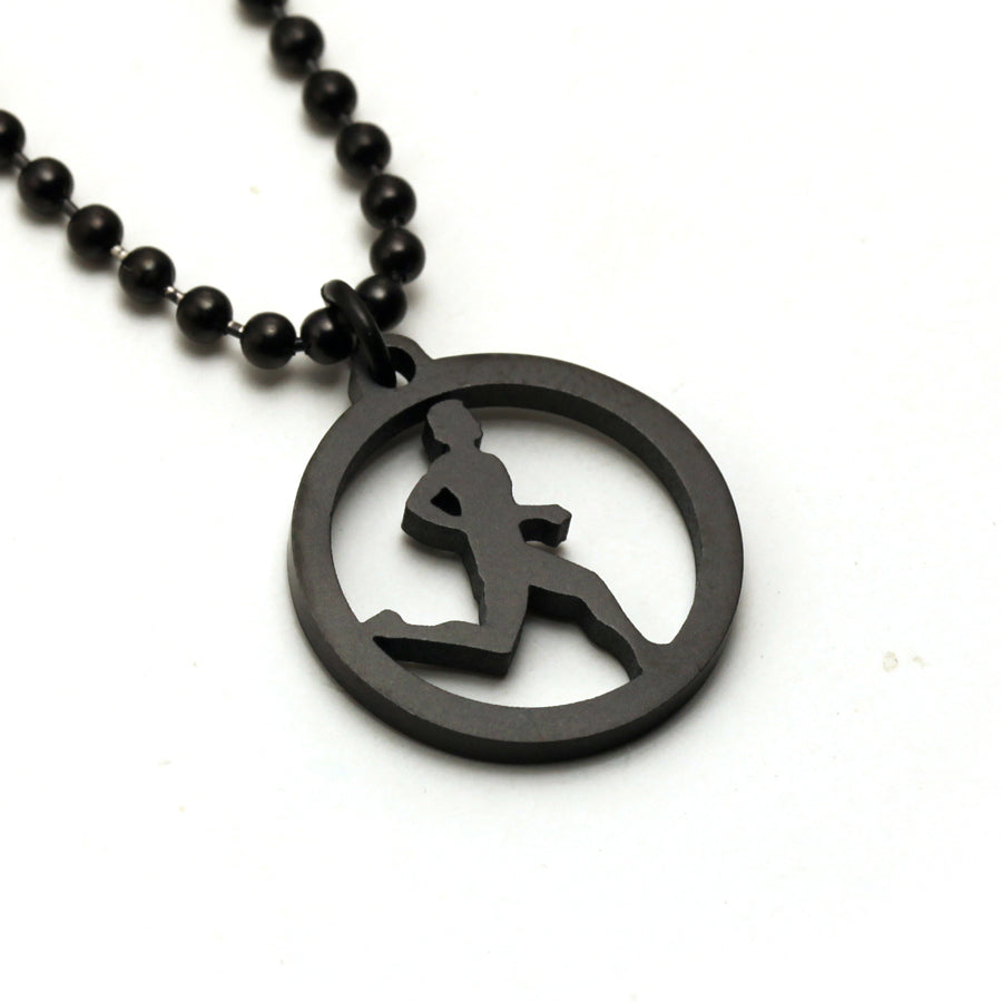 Running Man Pendant - Ball Chain