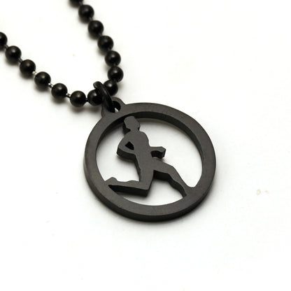 Running Man Pendant - Ball Chain