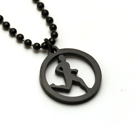 Running Man Pendant - Ball Chain