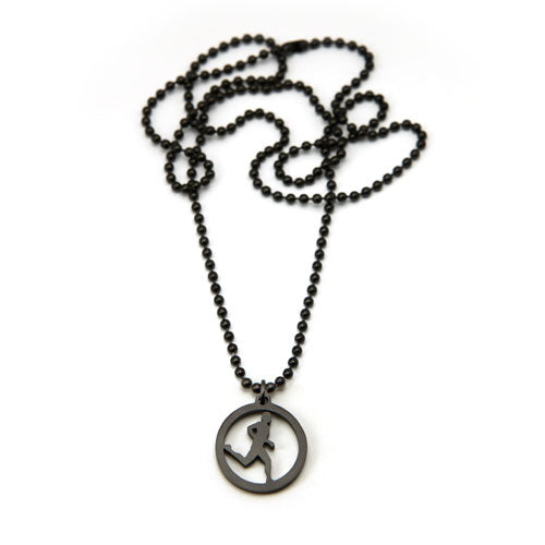 Running Man Pendant - Ball Chain