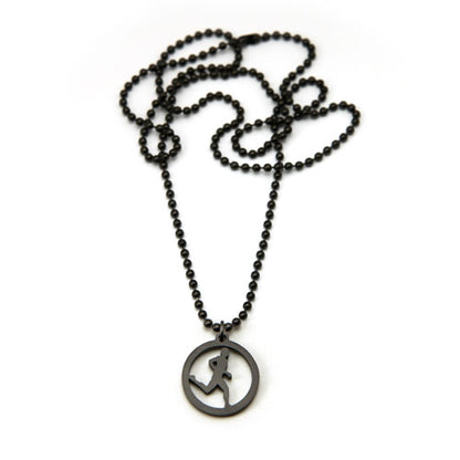 Running Man Pendant - Ball Chain