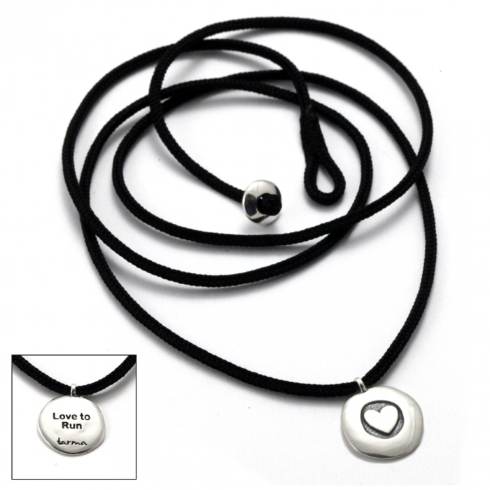 Heart Love 2 Run Disc Pendant