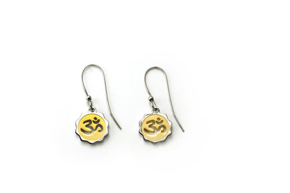 OM (2-Tone) Earrings – Yoga & Mindfulness Jewelry