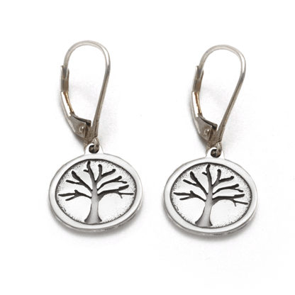 Tree of life earrings in sterling silver 