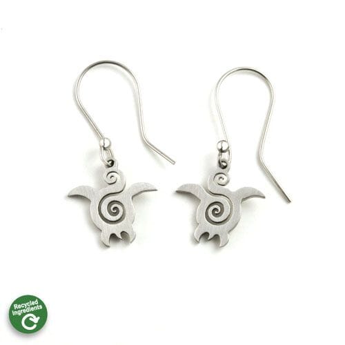 Turtle earrings in stainless steel
